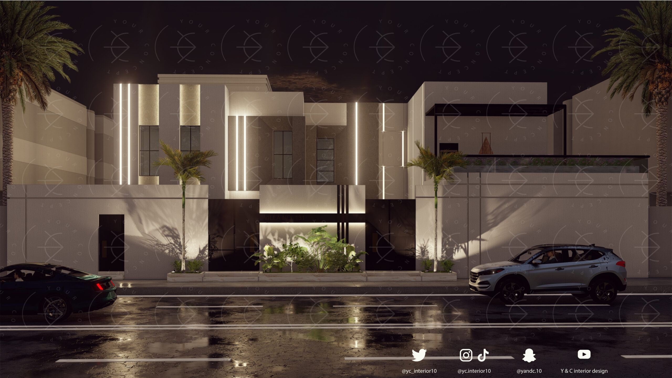 تصميم منازل سكنية - مكتب Y&C للتصميم الهندسي